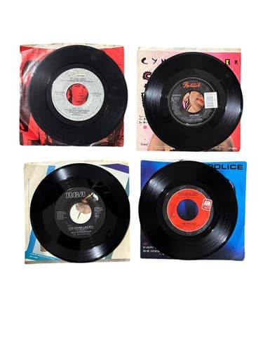 Lot Of Four (4) 45rpm Records Petty, Lauper, Springfield, The Police - Thumbnail 3