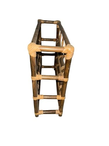 Vintage Wicker Wine Rack 12 Bottle 20in x 17in - Thumbnail 4