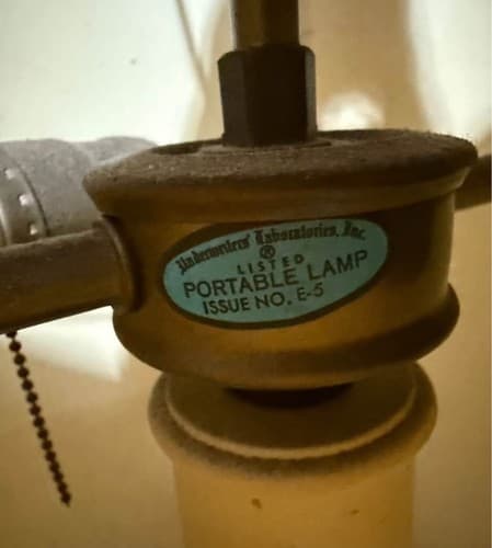 1940s Stiffel Bamboo Brass Table Lamp - Works - Thumbnail 9