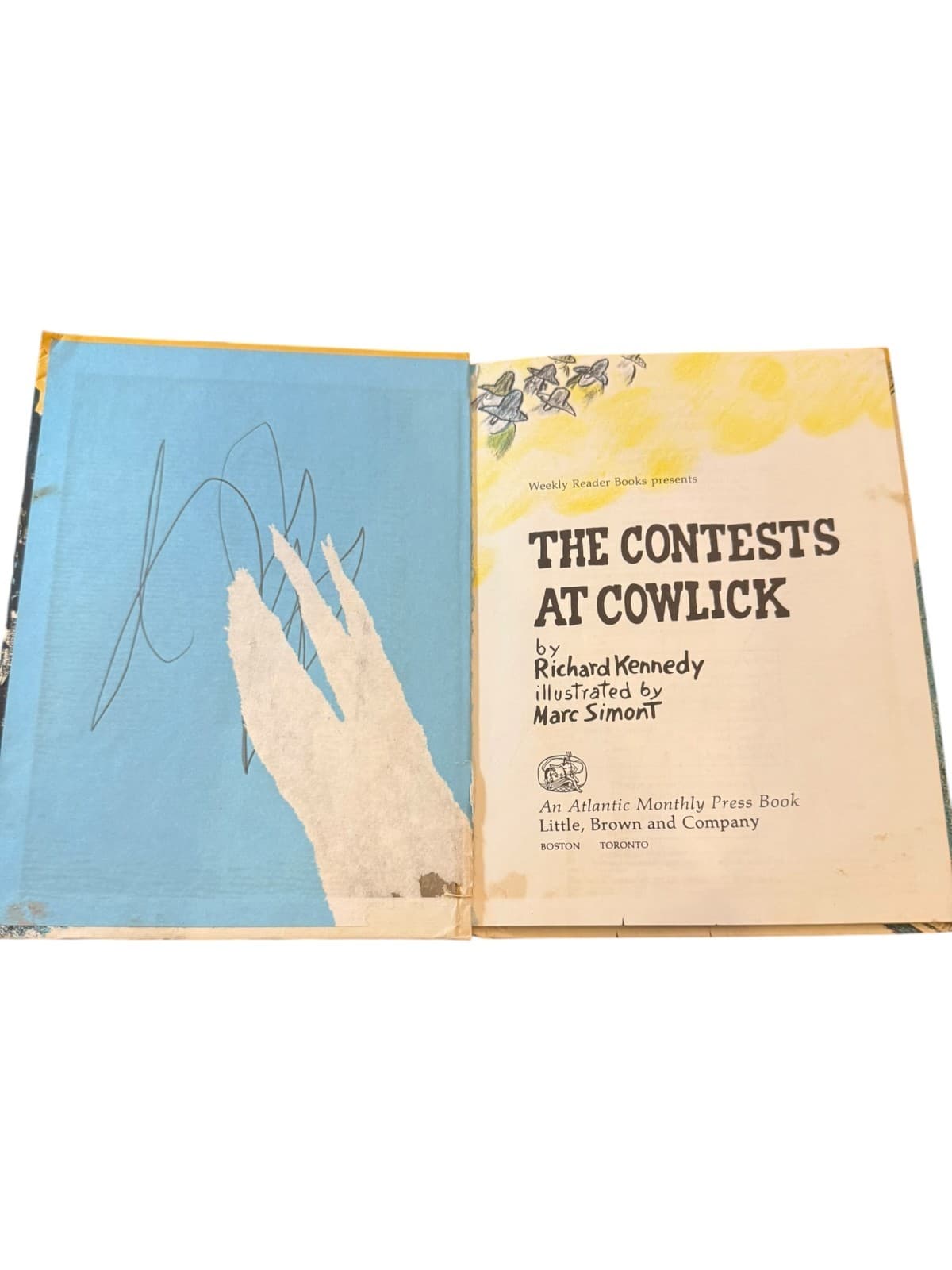 VTG 1975 The Contests at Cowlick by Richard Kennedy Hardcover Weekly Reader Book - Thumbnail 3