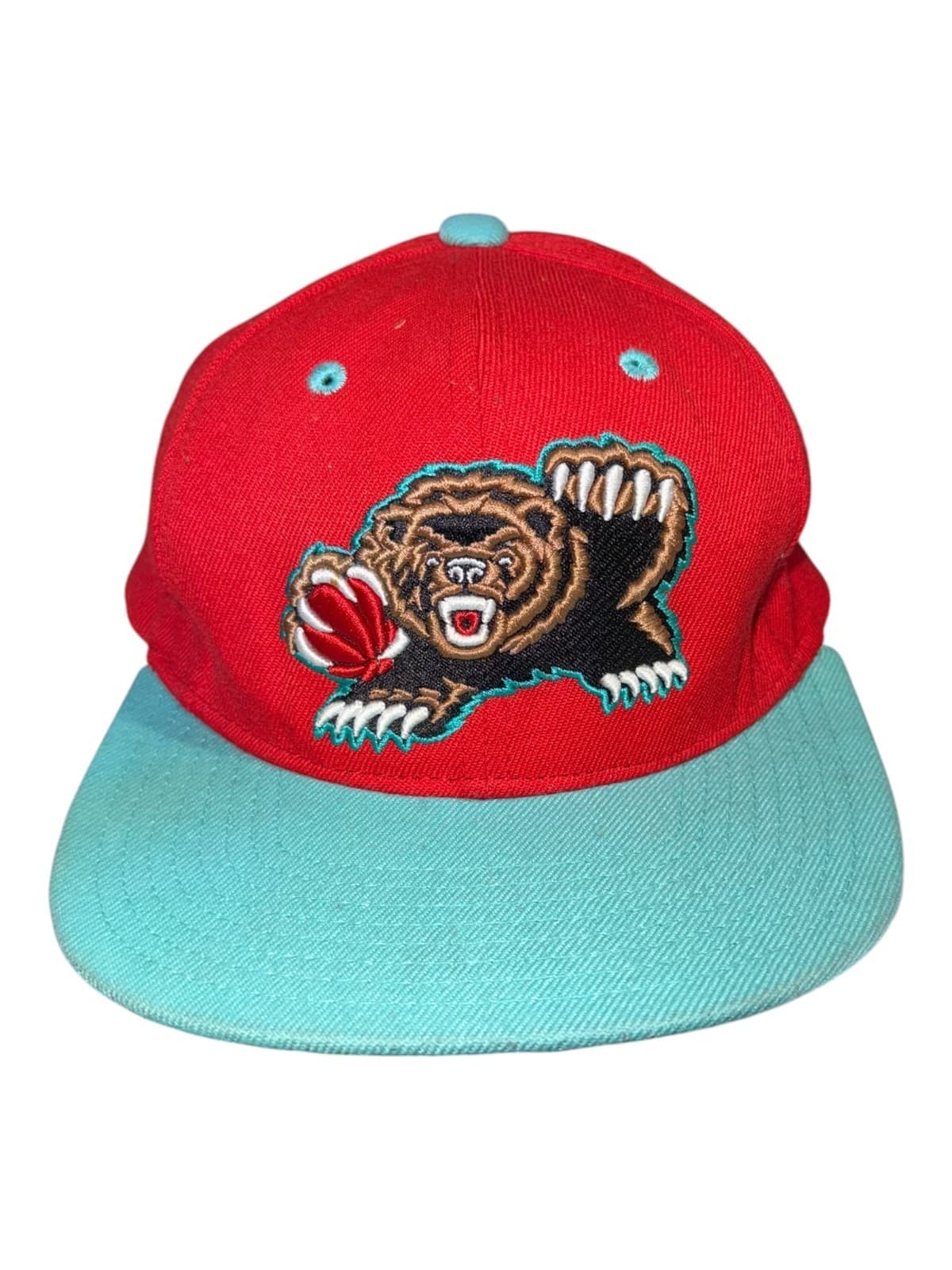 Mitchell & Ness Vancouver Grizzlies Men's Red Blue NBA Snapback Hat Throwback - Image 1
