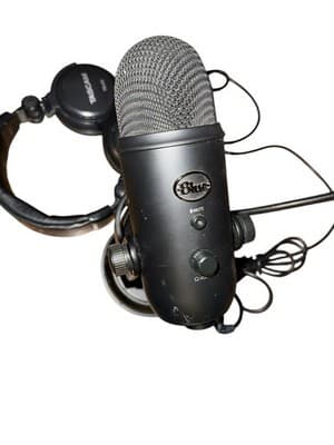 Blue Yeti USB Microphone + Tascam TH-03 Headphones & Knox Pop Filter Bundle - Thumbnail 2
