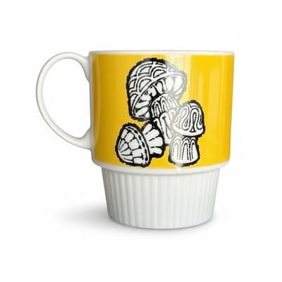 Vintage Nevco Japan Yellow Ceramic Mushroom Mug - MCM - Image 1