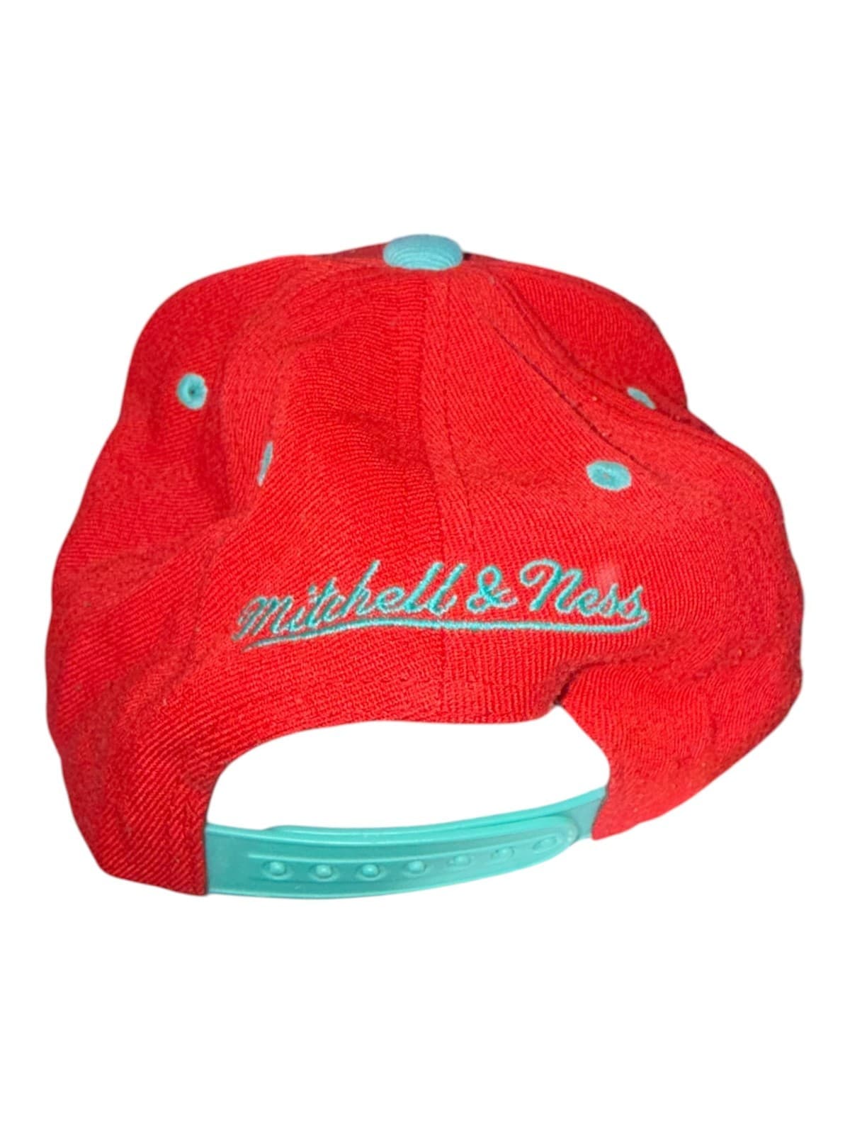 Mitchell & Ness Vancouver Grizzlies Men's Red Blue NBA Snapback Hat Throwback - Thumbnail 4