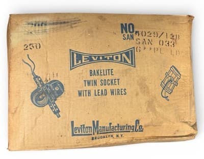 250 Vintage Leviton Bakelite Light Sockets – Bulk Lot - Thumbnail 2