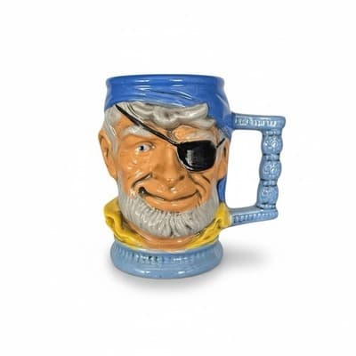 Royal Doulton Pirate Mug One-Eyed Captain Eye Patch Blue Bandana - Thumbnail 2