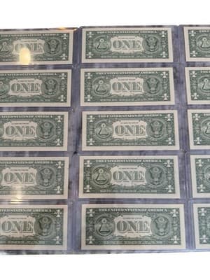 20 Consecutive 2021 $1 Star Notes UNC B05248741 - B05248760 Consecutive Run - Thumbnail 10