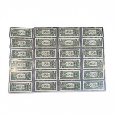 20 Consecutive 2021 $1 Star Notes UNC B05248741 - B05248760 Consecutive Run - Thumbnail 2