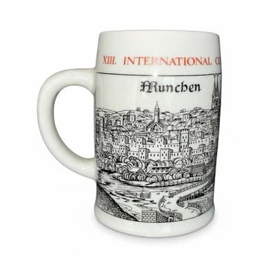 Vintage 1970 XIII Int’l Congress of Hematology Munich Ortho Mug - Image 1