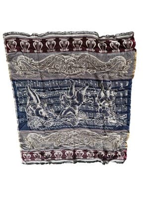 American Weavers Woven Throw Blanket Cherubs 59” x 51” Vintage 1990’s - Thumbnail 2