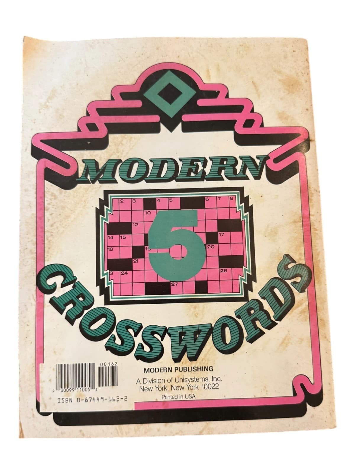 Vintage Modern Crosswords 5 Puzzle Game Book Paperback Modern Publishing - Thumbnail 3