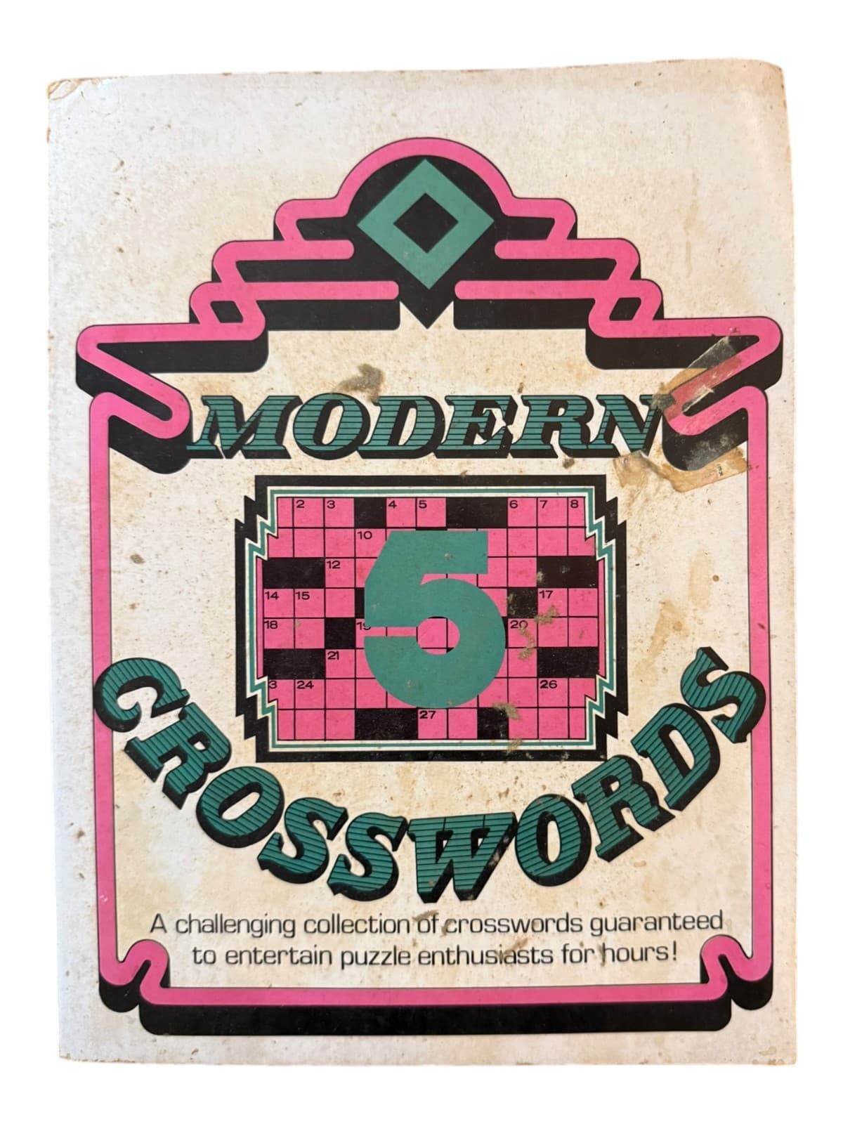 Vintage Modern Crosswords 5 Puzzle Game Book Paperback Modern Publishing - Image 1