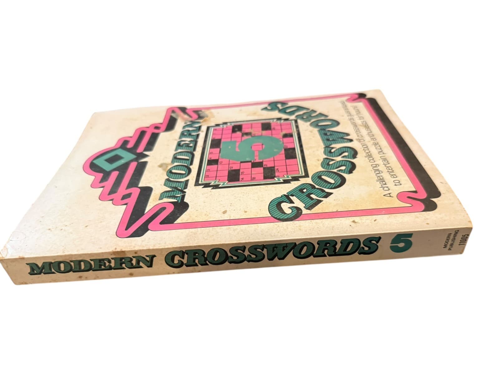 Vintage Modern Crosswords 5 Puzzle Game Book Paperback Modern Publishing - Thumbnail 2