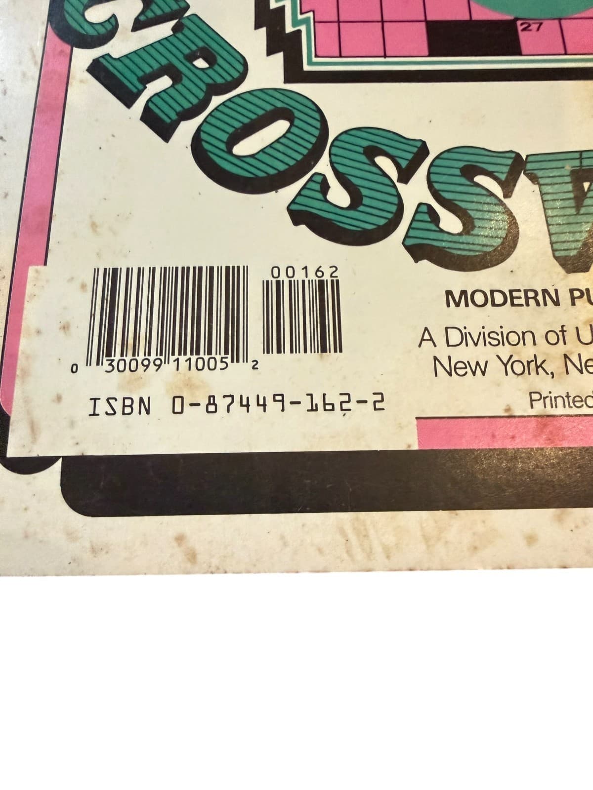Vintage Modern Crosswords 5 Puzzle Game Book Paperback Modern Publishing - Thumbnail 4