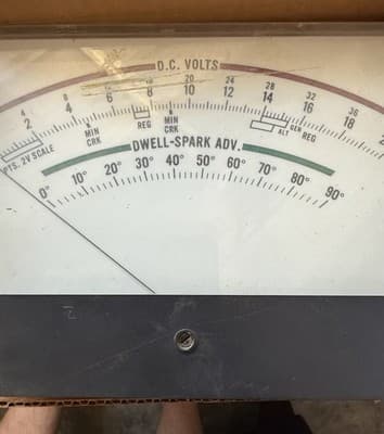 Ideal Precision D.C. Volts and Dwell-Spark Advance Meter NOS - Thumbnail 2