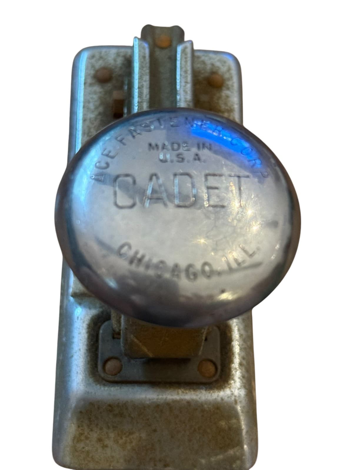 Vintage Ace Cadet 302 Industrial Stapler Silver Chicago ILL - Thumbnail 2