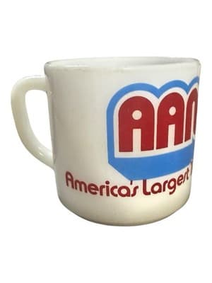 Vintage Federal Glass AAMCO TRANSMISSION Mug Milk Glass Coffee Heat Proof