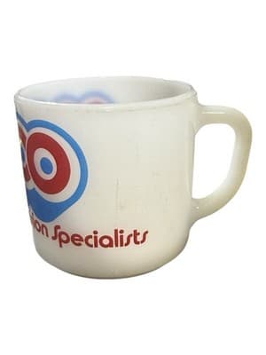 Vintage Federal Glass AAMCO TRANSMISSION Mug Milk Glass Coffee Heat Proof - Thumbnail 3