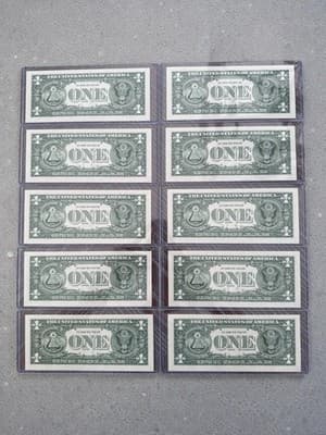 10 Consecutive 2021 $1 Star Notes B05248771 to B05248780 Fancy 777 Lucky 7’s - Thumbnail 8