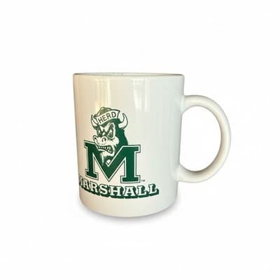 Vintage Marshall Thundering Herd Mug Old Marco Logo “HERD” Hat Bison Mascot - Thumbnail 2