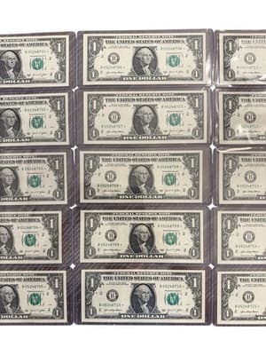 20 Consecutive 2021 $1 New York Star Notes UNC Yellen/Malerba Sequential - Thumbnail 3