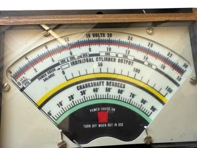 NOS Automotive Power Balance Tester Gauge Crankshaft Degrees, Cylinder Output - Thumbnail 2