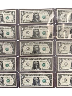 20 Consecutive 2021 $1 New York Star Notes UNC Yellen/Malerba Sequential - Thumbnail 4