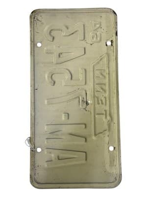 1964 Tennessee License Plate AM-7643 Collector Vintage Stamped 1965 - Thumbnail 3