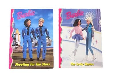 VTG 1998 Barbie Shooting for the Stars & Lucky Skates Grolier Books Lot of 2 - Image 1