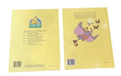 VTG Walt Disney’s Dumbo and Sesame Street Cookie Soup A Big Golden Book Lot of 2 - Thumbnail 4