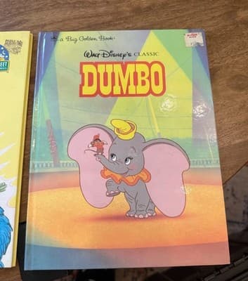 VTG Walt Disney’s Dumbo and Sesame Street Cookie Soup A Big Golden Book Lot of 2 - Thumbnail 3