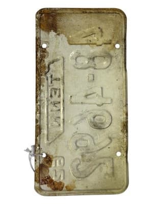Vintage 1962 Tennessee License Plate Matching Pair Stamped 1965 48-4692 - Thumbnail 5