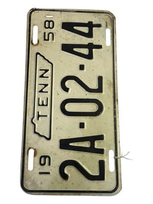 1958 Tennessee License Plate - Authentic Original 2A-02-44 - Thumbnail 5