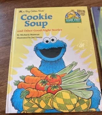 VTG Walt Disney’s Dumbo and Sesame Street Cookie Soup A Big Golden Book Lot of 2 - Thumbnail 2