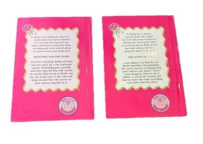 VTG 1998 Barbie Shooting for the Stars & Lucky Skates Grolier Books Lot of 2 - Thumbnail 2
