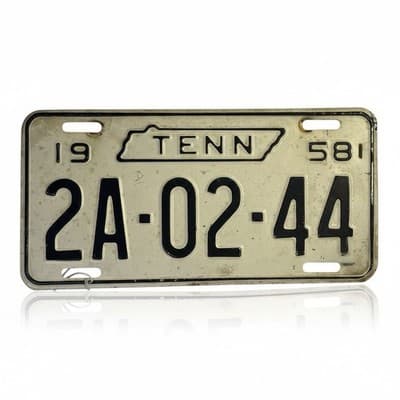 1958 Tennessee License Plate - Authentic Original 2A-02-44 - Image 1