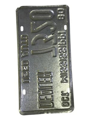 Vintage 1980 Mississippi Dealer License Plate 7320 - Thumbnail 3