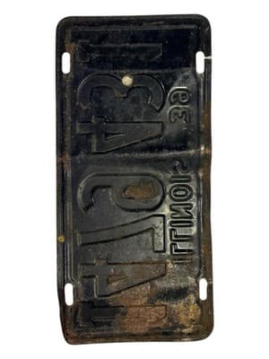 1939 Illinois License Plate - Original Passenger Tag 1479431 - Thumbnail 3