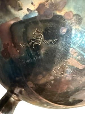 Antique Victorian Silverplate Coffee Pot Serpent Dragon Spout Claw Ball Feet - Thumbnail 5