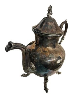 Antique Victorian Silverplate Coffee Pot Serpent Dragon Spout Claw Ball Feet - Thumbnail 8