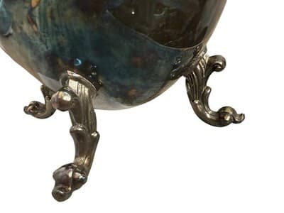 Antique Victorian Silverplate Coffee Pot Serpent Dragon Spout Claw Ball Feet - Thumbnail 4