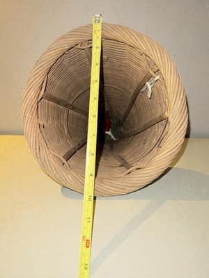 Vintage Wicker Umbrella Stand Cane Holder Weighted Base 28” Tall - Thumbnail 5
