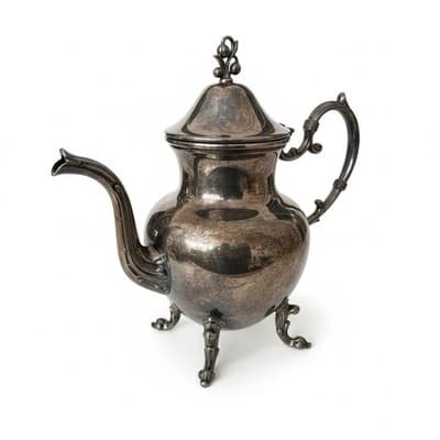 Antique Victorian Silverplate Coffee Pot Serpent Dragon Spout Claw Ball Feet - Image 1