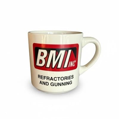 Vintage BMI Inc Refractories and Gunning Advertising Coffee Mug Industrial - Image 1