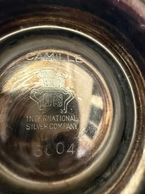 Vintage Camille International Silver Co Silverplate 3pc Coffee Set Tarnished - Thumbnail 11