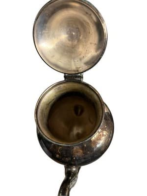Antique Victorian Silverplate Coffee Pot Serpent Dragon Spout Claw Ball Feet - Thumbnail 6
