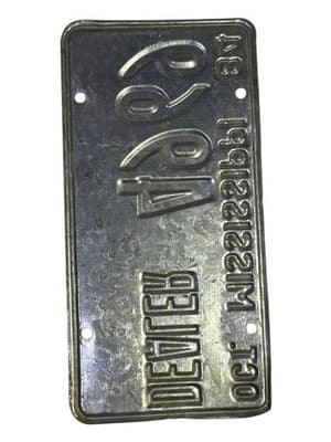 Vintage 1984 Mississippi Dealer License Plate 4969 - Thumbnail 3