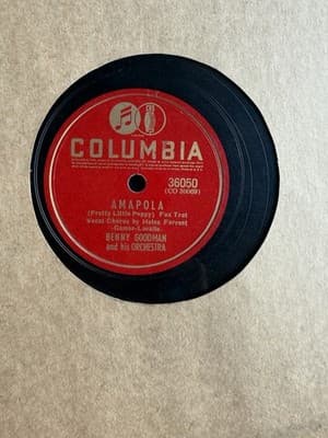 Vintage Vinyl Record Holder With 10 78rpm Albums Multiple Artists Included - Thumbnail 3