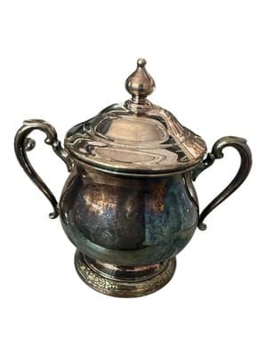 Vintage Camille International Silver Co Silverplate 3pc Coffee Set Tarnished - Thumbnail 5