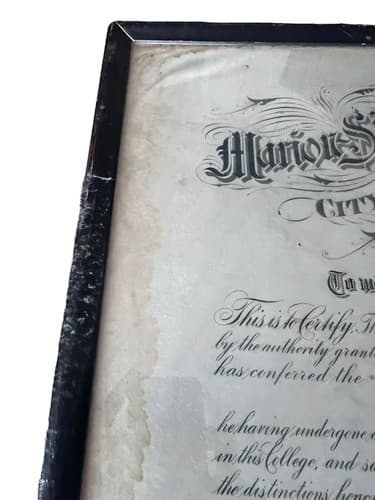 Antique 1899 Marion Sims College MD Diploma - Framed, Rare Collectible - Thumbnail 5